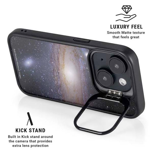 Andromeda Galaxy iPhone 15 Kickstand Case