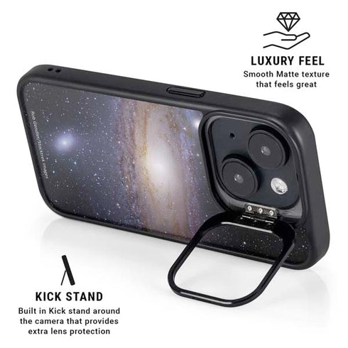 Andromeda Galaxy iPhone 15 Plus Kickstand Case