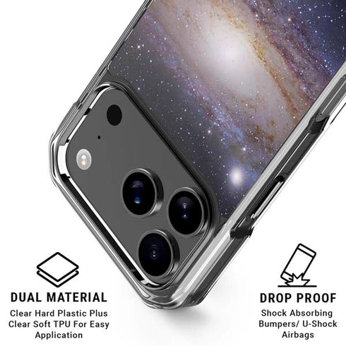 Andromeda Galaxy iPhone 18 Pro Clear Case