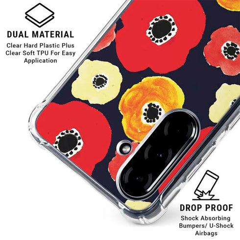 Bouffants and Broken Hearts Anemone Flower Galaxy A36 5G Clear Case