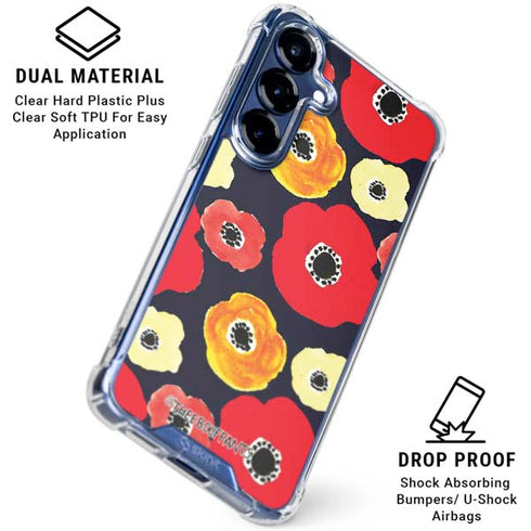 Bouffants and Broken Hearts Anemone Flower Galaxy S25 Clear Case