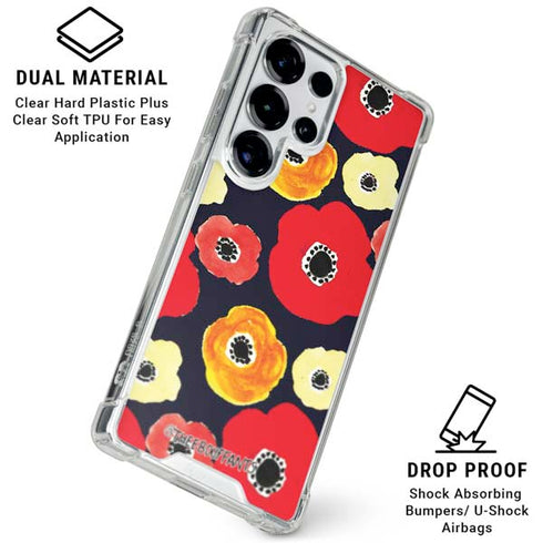Bouffants and Broken Hearts Anemone Flower Galaxy S26 Ultra Clear Case