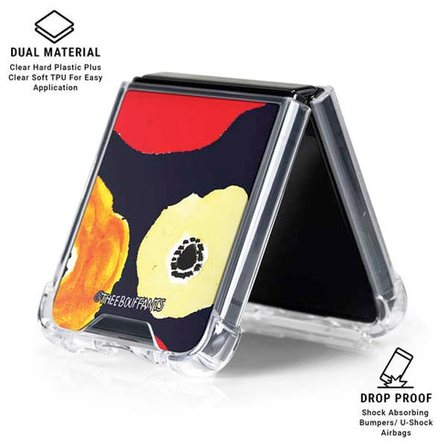 Bouffants and Broken Hearts Anemone Flower Galaxy Z Flip6 Clear Case