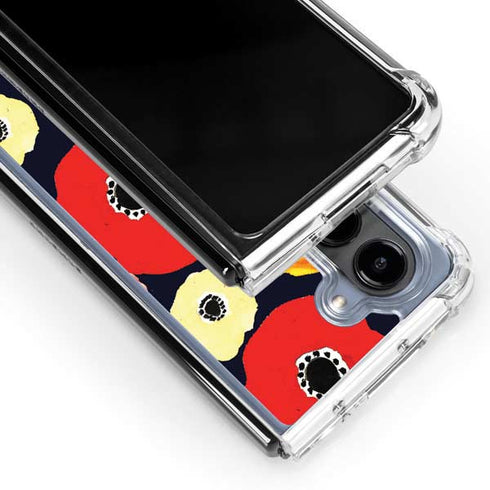 Bouffants and Broken Hearts Anemone Flower Galaxy Z Fold5 5G Clear Case