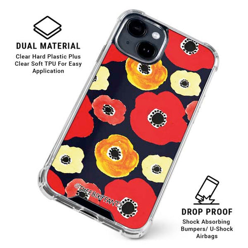 Bouffants and Broken Hearts Anemone Flower iPhone 15 Clear Case