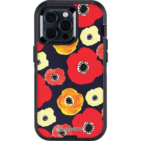 Bouffants and Broken Hearts Anemone Flower Otterbox Defender iPhone Skin