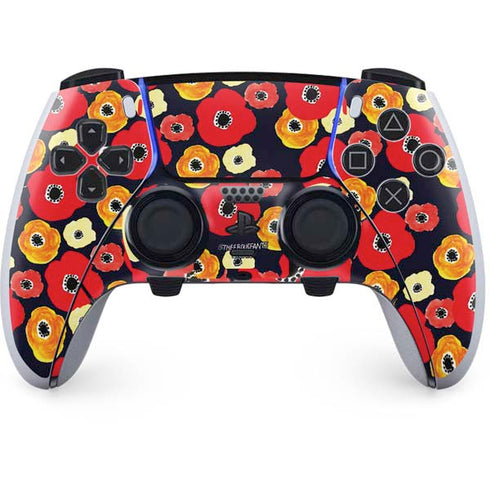 Bouffants and Broken Hearts Anemone Flower PS5 DualSense Edge Pro Controller Skin