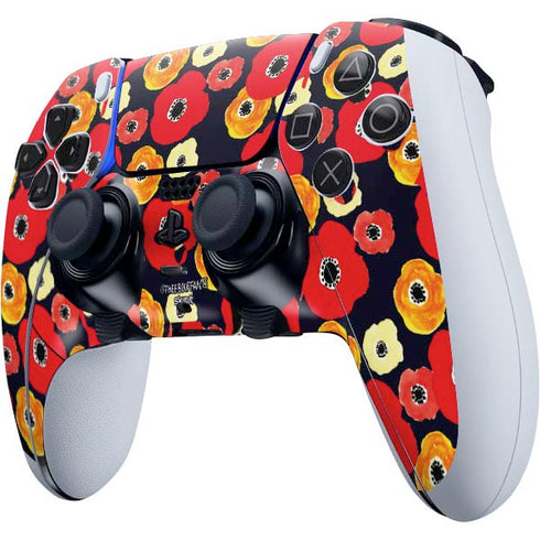 Bouffants and Broken Hearts Anemone Flower PS5 DualSense Edge Pro Controller Skin