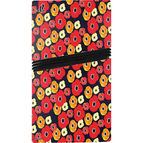Bouffants and Broken Hearts Anemone Flower PS5 Pro Console Skin