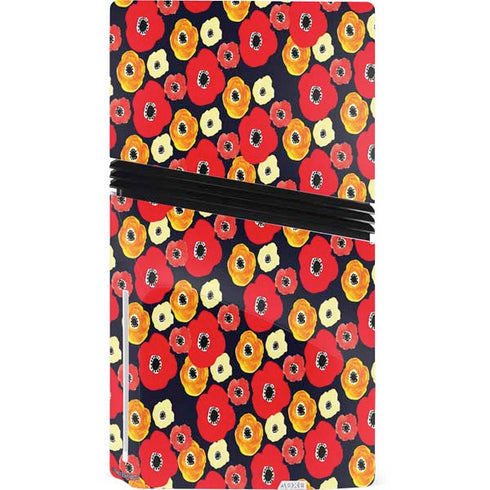 Bouffants and Broken Hearts Anemone Flower PS5 Pro Disk Console Skin