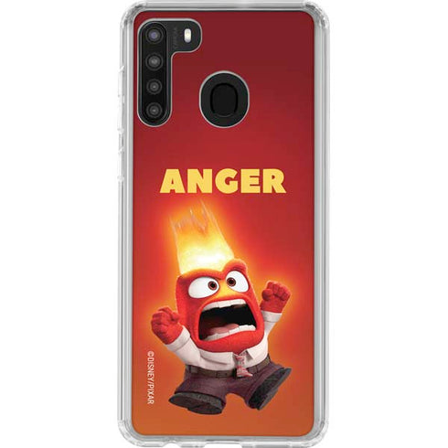 Disney Inside Out Anger Portrait Galaxy A21 Clear Case