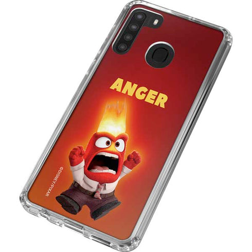 Disney Inside Out Anger Portrait Galaxy A21 Clear Case