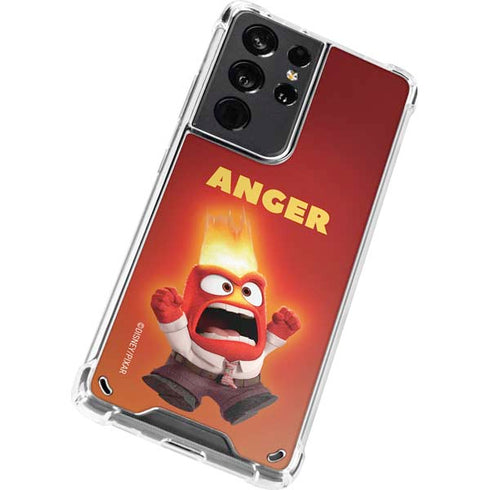 Disney Inside Out Anger Portrait Galaxy S21 Ultra 5G Clear Case