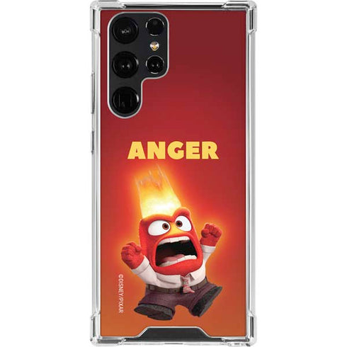 Disney Inside Out Anger Portrait Galaxy S22 Ultra Clear Case