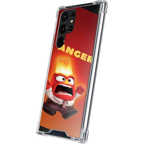 Disney Inside Out Anger Portrait Galaxy S22 Ultra Clear Case
