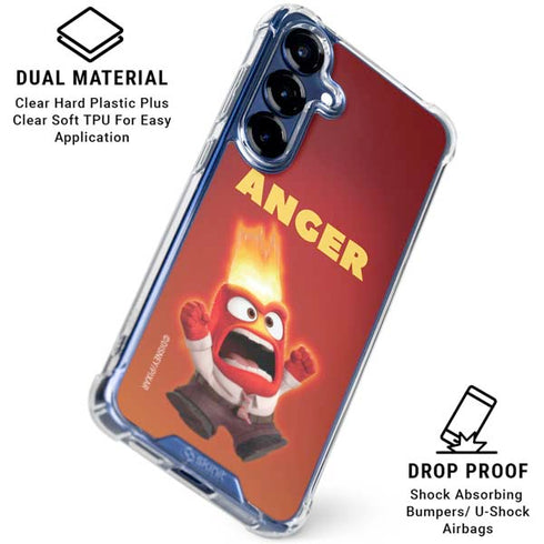 Disney Inside Out Anger Portrait Galaxy S25 Plus Clear Case