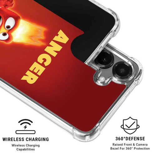 Disney Inside Out Anger Portrait Galaxy S26 Clear Case