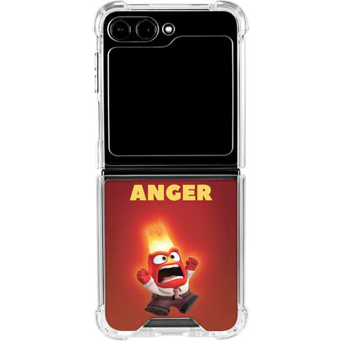 Disney Inside Out Anger Portrait Galaxy Z Flip6 Clear Case