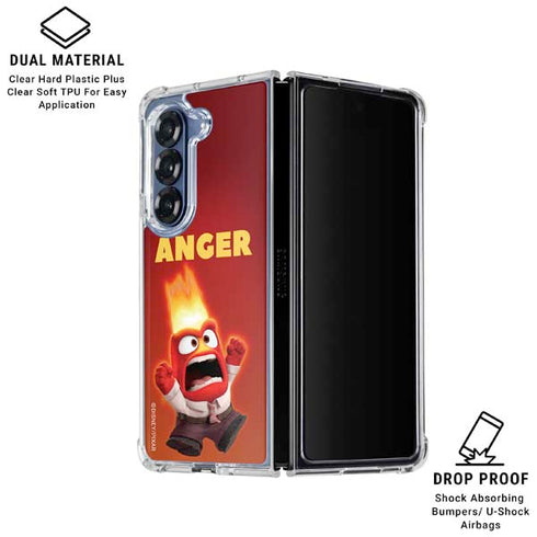 Disney Inside Out Anger Portrait Galaxy Z Fold6 Clear Case