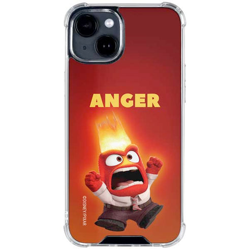 Disney Inside Out Anger Portrait iPhone 14 Plus Clear Case