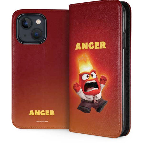 Disney Inside Out Anger Portrait iPhone 14 Plus Folio Case