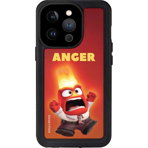 Disney Inside Out Anger Portrait iPhone 14 Pro Waterproof Case