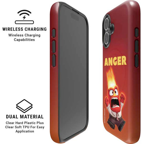 Disney Inside Out Anger Portrait iPhone 16 Plus Magsafe Impact Case