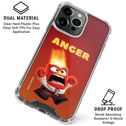 Disney Inside Out Anger Portrait iPhone 16 Pro Clear Case