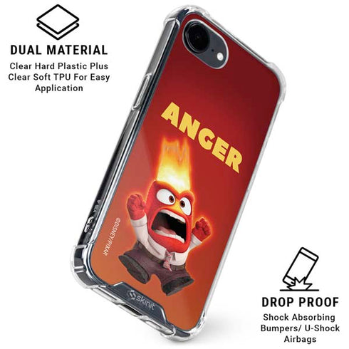 Disney Inside Out Anger Portrait iPhone 16e Clear Case