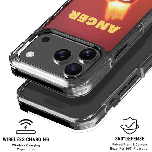 Disney Inside Out Anger Portrait iPhone 18 Pro Clear Case
