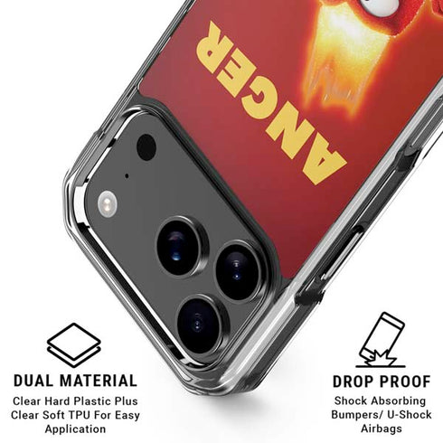 Disney Inside Out Anger Portrait iPhone 18 Pro Clear Case