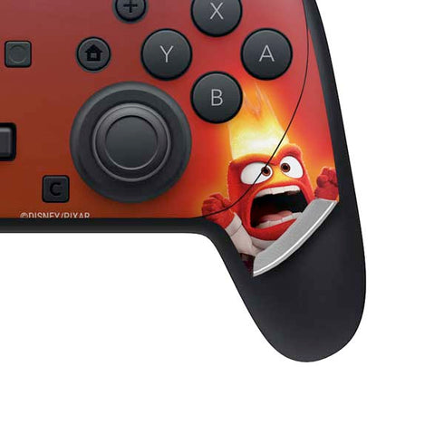 Disney Inside Out Anger Portrait Nintendo Switch 2 (2025) Pro Controller Skin