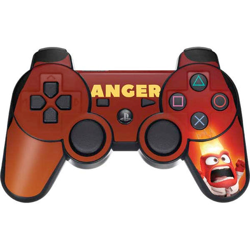 Disney Inside Out Anger Portrait PS3 Dual Shock wireless controller Skin