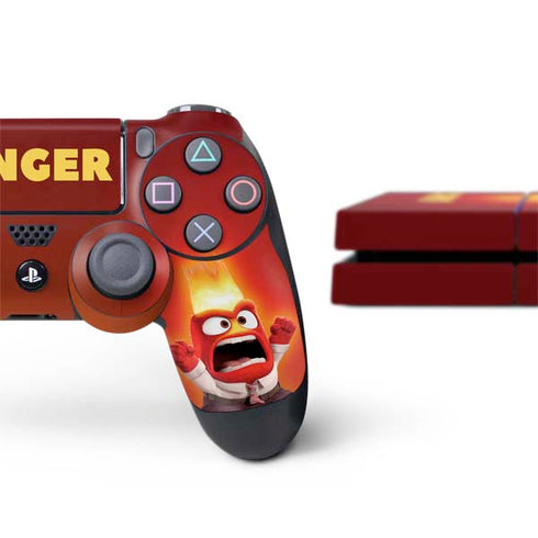 Disney Inside Out Anger Portrait PS4 Console and Controller Bundle Skin