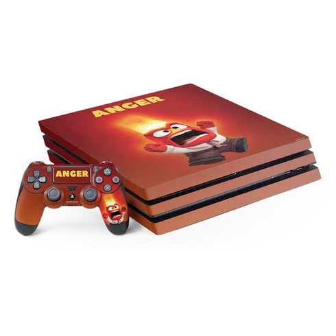 Disney Inside Out Anger Portrait PS4 Pro Bundle Skin