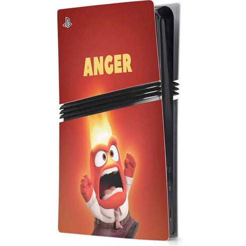 Disney Inside Out Anger Portrait PS5 Pro Console Skin