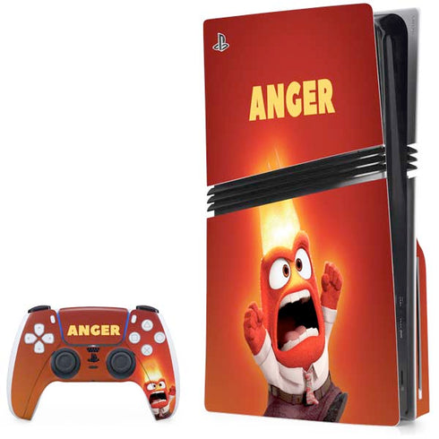 Disney Inside Out Anger Portrait PS5 Pro Disk Bundle Skin