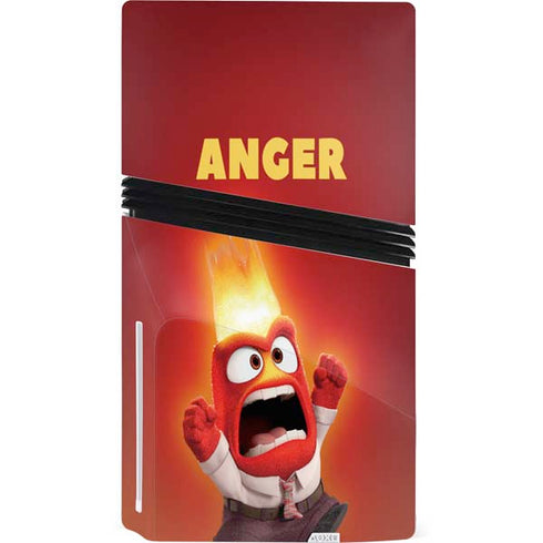 Disney Inside Out Anger Portrait PS5 Pro Disk Console Skin