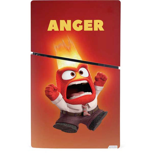 Disney Inside Out Anger Portrait PS5 Slim Digital Edition Console Skin