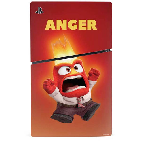 Disney Inside Out Anger Portrait PS5 Slim Disk Console Skin