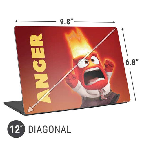 Disney Inside Out Anger Portrait Universal Laptop 12in (9.8 x 6.8in) Skin