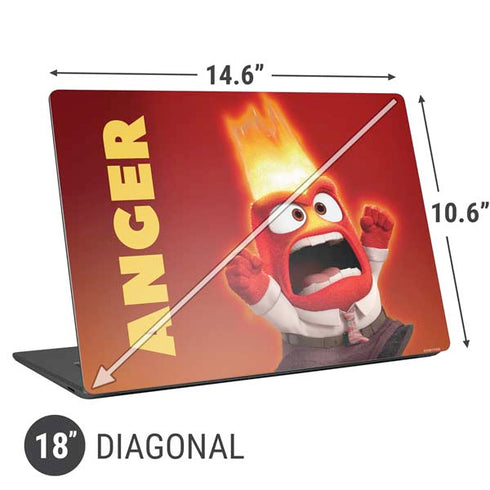 Disney Inside Out Anger Portrait Universal Laptop 18in (14.6 x 10.6in) Skin