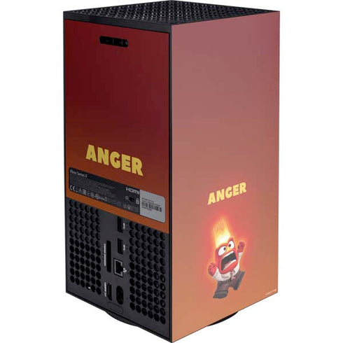 Disney Inside Out Anger Portrait Xbox Series X Console Skin