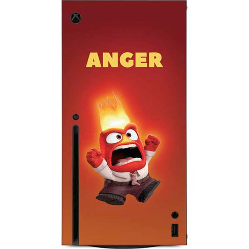 Disney Inside Out Anger Portrait Xbox Series X Console Skin