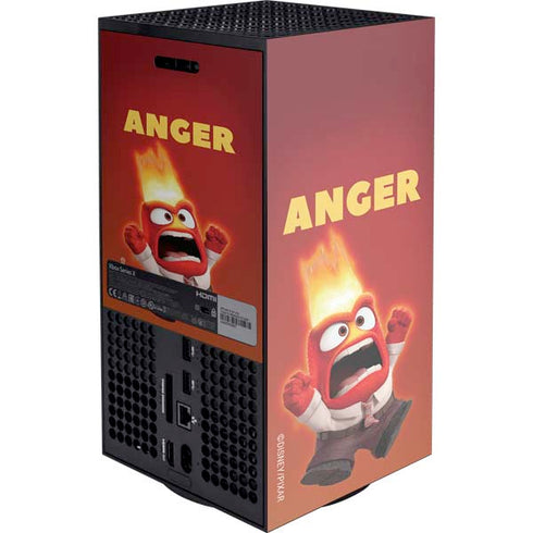 Disney Inside Out Anger Portrait XBox Series X Digital Edition Console Skin