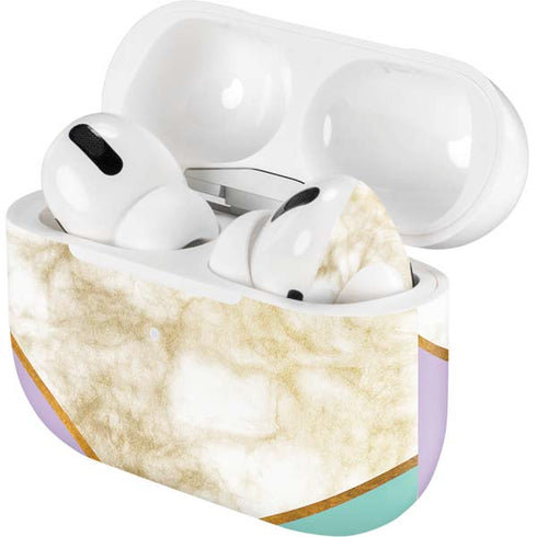 Angled Marble AirPods Skins