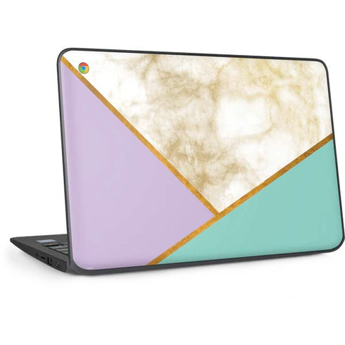 Angled Marble HP Chromebook Skin