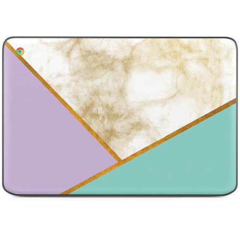 Angled Marble HP Chromebook Skin