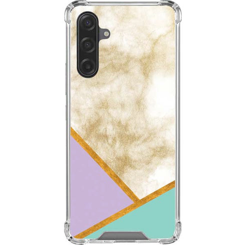 Angled Marble Galaxy A17 Clear Case