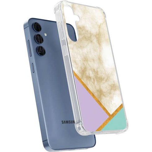 Angled Marble Galaxy A55 5G Clear Case